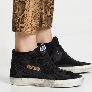 Golden goose slide high top sneakers with zipper detail